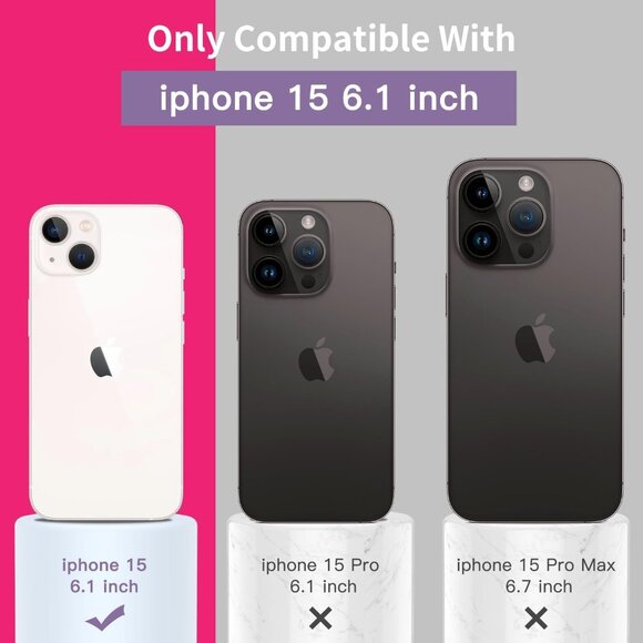 iPhone 15 Case Pink Silicone Case ith Screen Protector - Picture 2 of 10